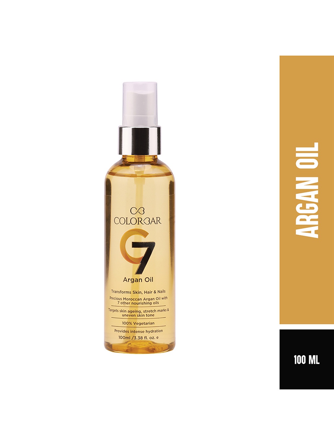 

Colorbar Unisex Earth C7 Argan Oil 100 ml, Gold