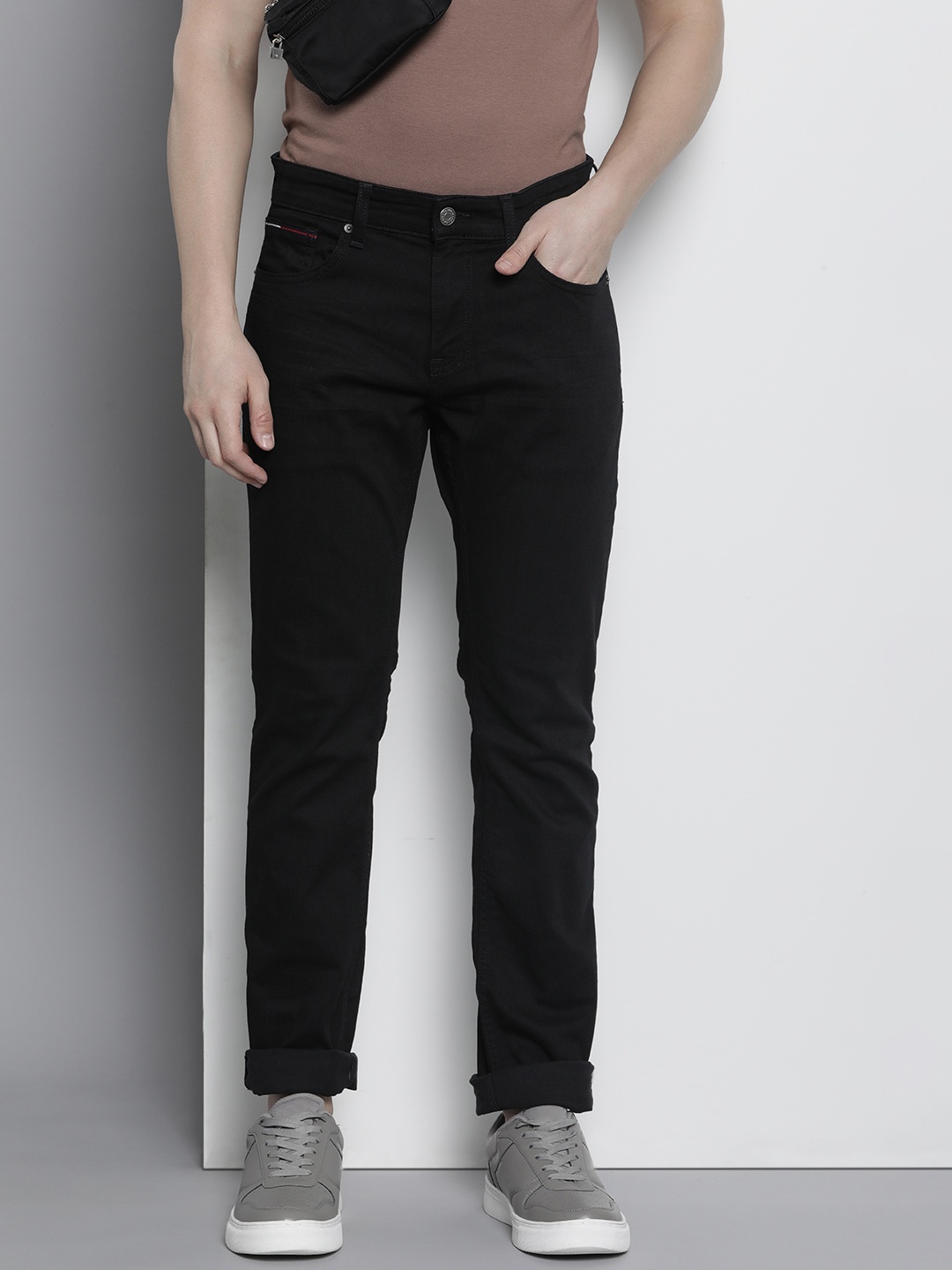 

Tommy Hilfiger Men Scanton Slim Fit Stretchable Casual Jeans, Black