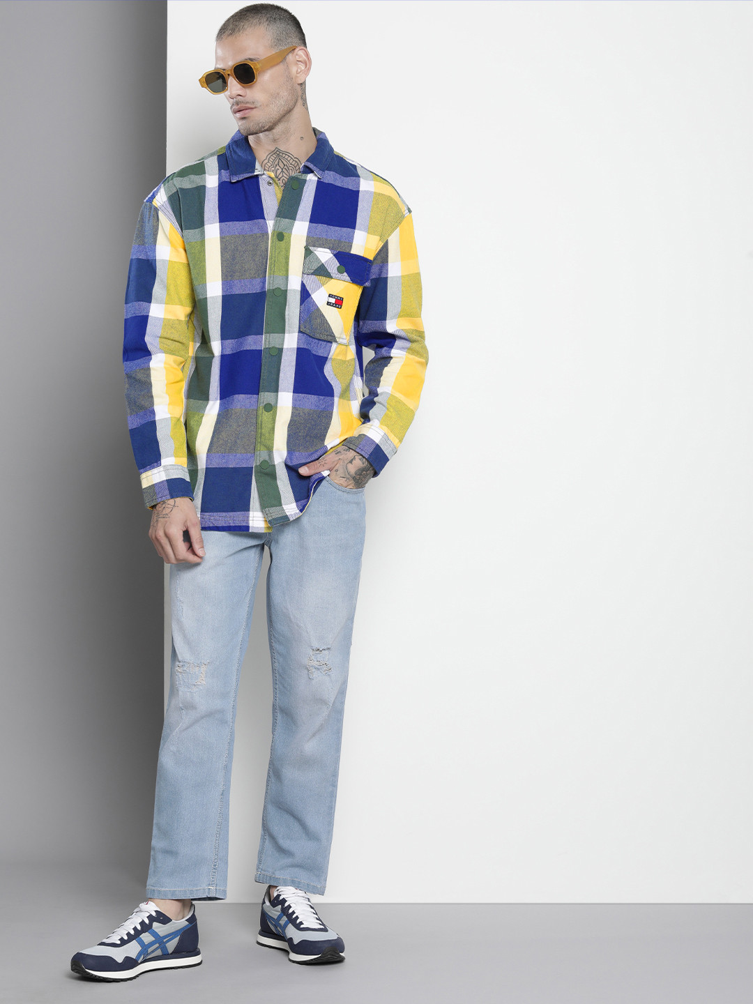 

Tommy Hilfiger Checked Oversized Casual Shirt, Yellow