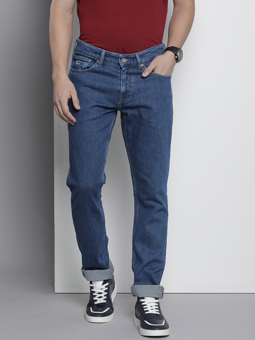 

Tommy Hilfiger Men Scanton Slim Fit Stretchable Casual Jeans, Blue
