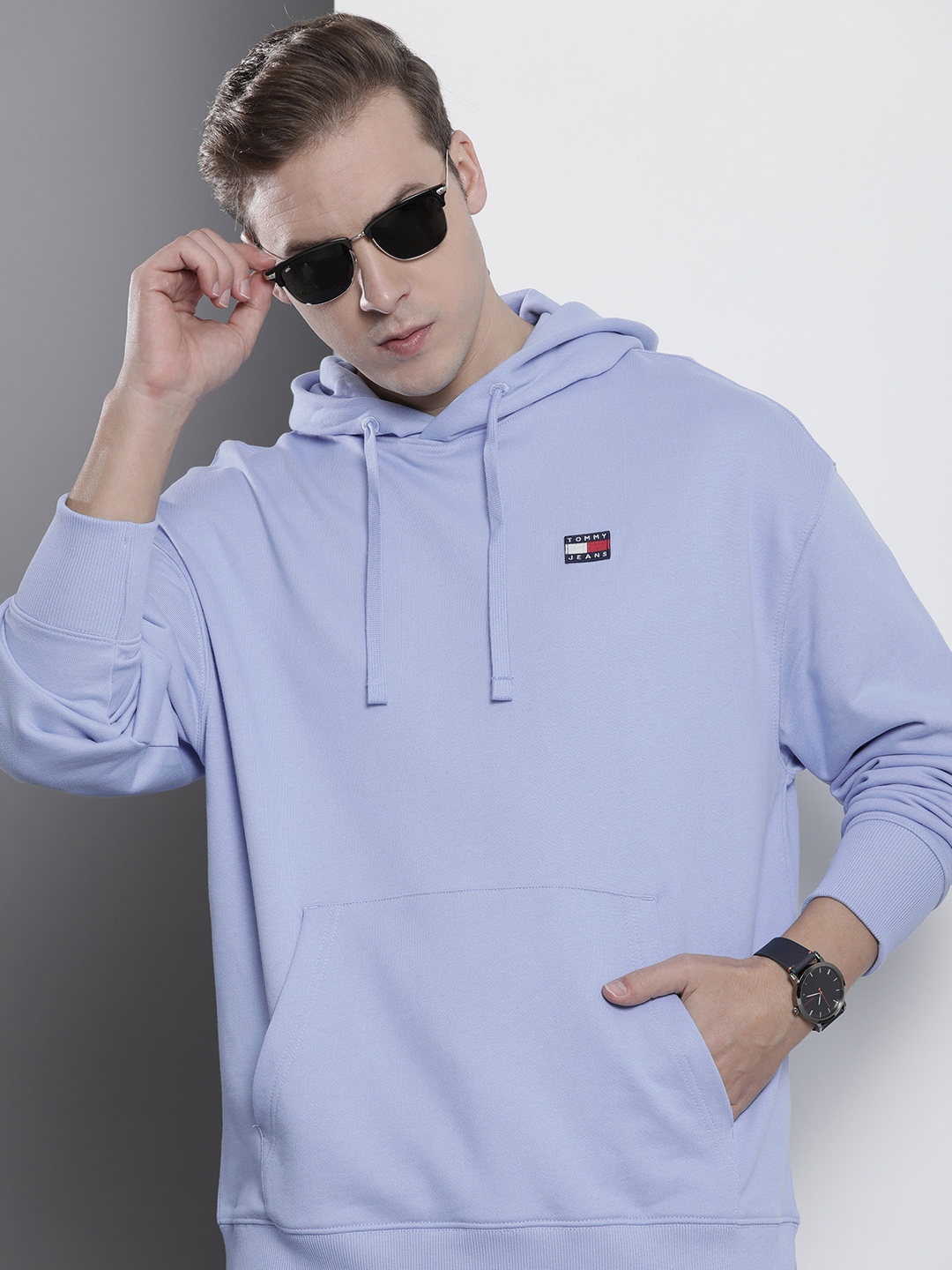 

Tommy Hilfiger Pure Cotton Hooded Sweatshirt, Blue