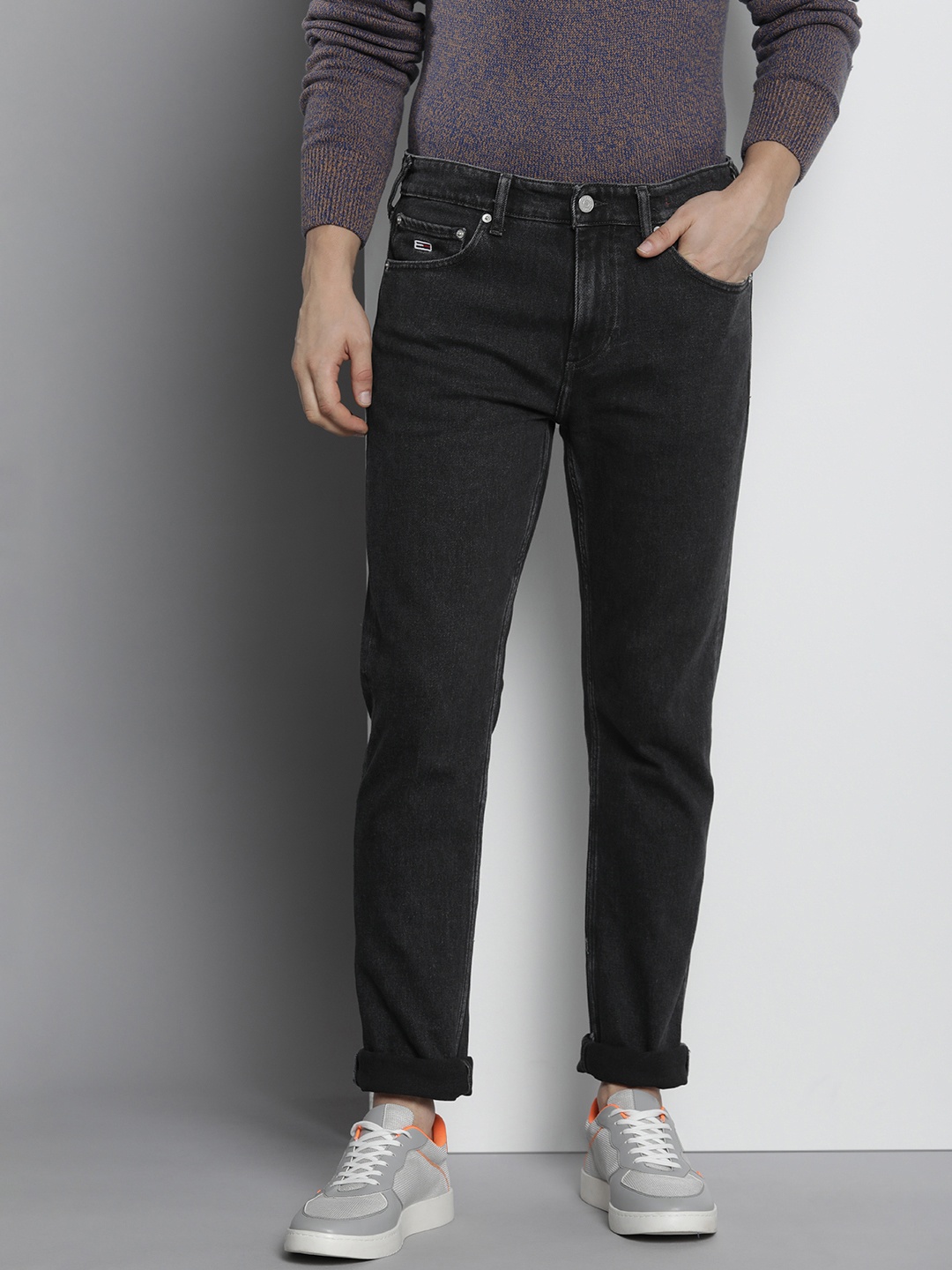 

Tommy Hilfiger Men Slim Fit Stretchable Casual Jeans, Black