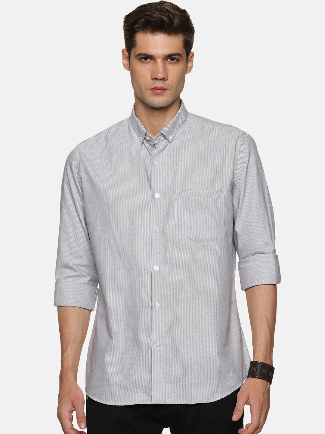 

DON VINO Classic Opaque Cotton Casual Shirt, Grey