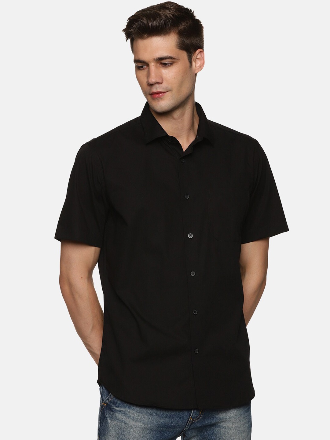 

DON VINO Classic Cotton Casual Shirt, Black