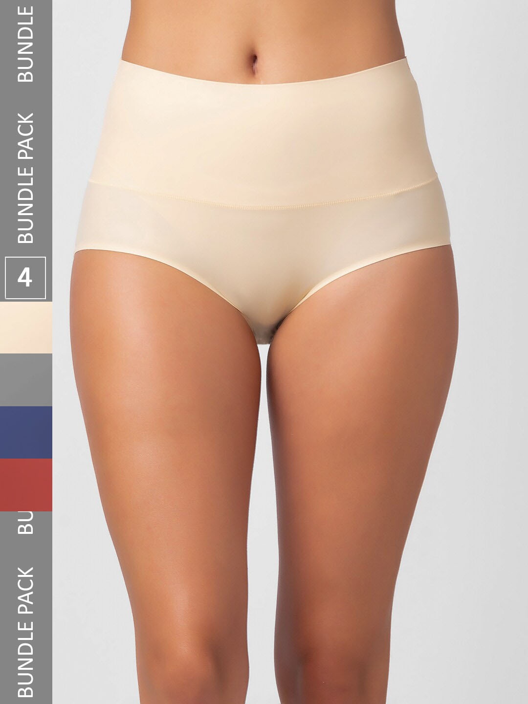 

NOIRA Women Pack Of 4 Assorted Seamless Hipster Briefs 873_SGMNbl_NO