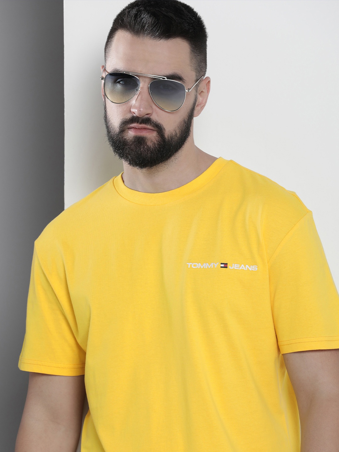 

Tommy Hilfiger Round Neck Pure Cotton T-shirt, Yellow