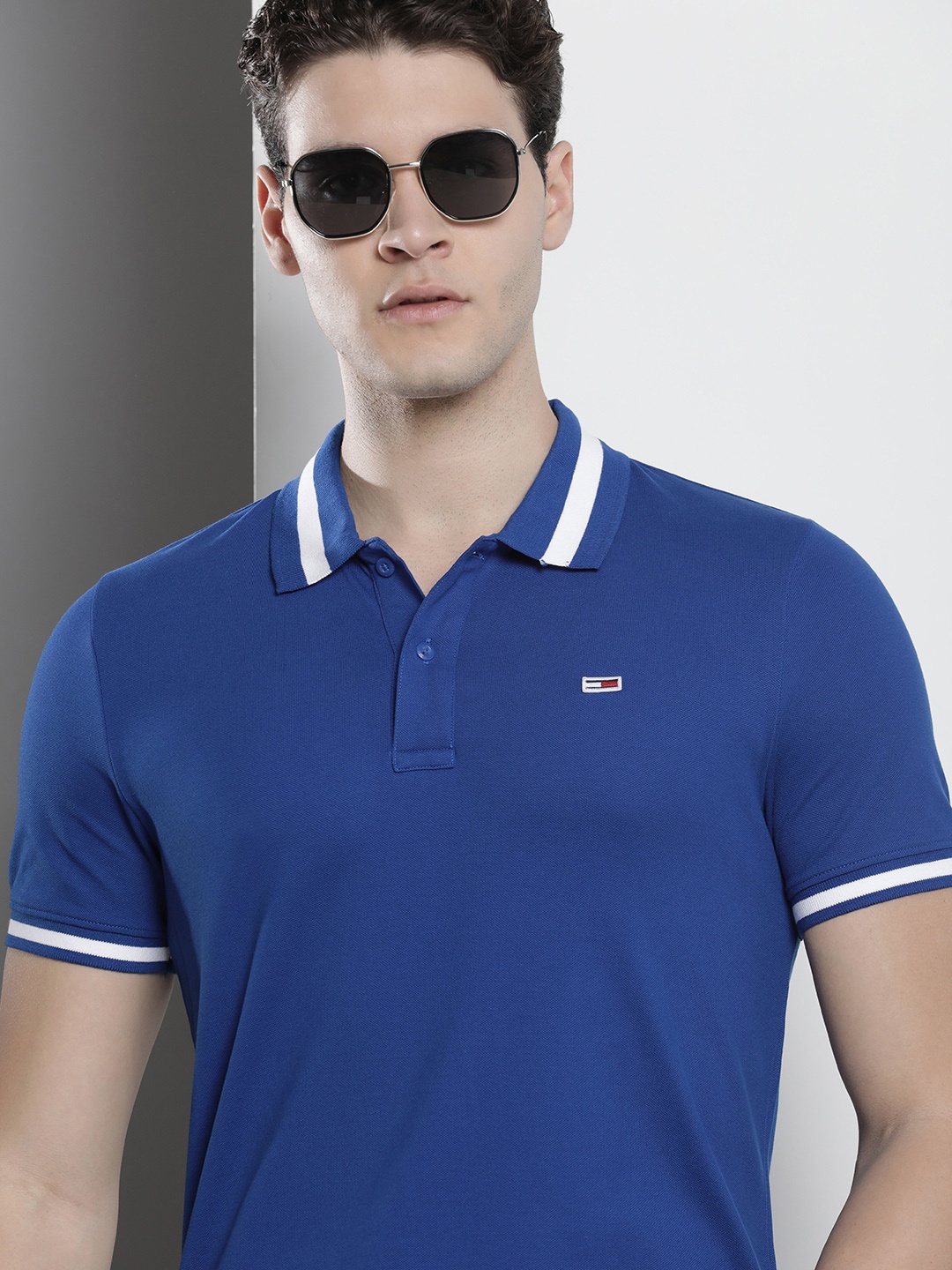 

Tommy Hilfiger Solid Polo Collar Slim Fit T-shirt, Blue