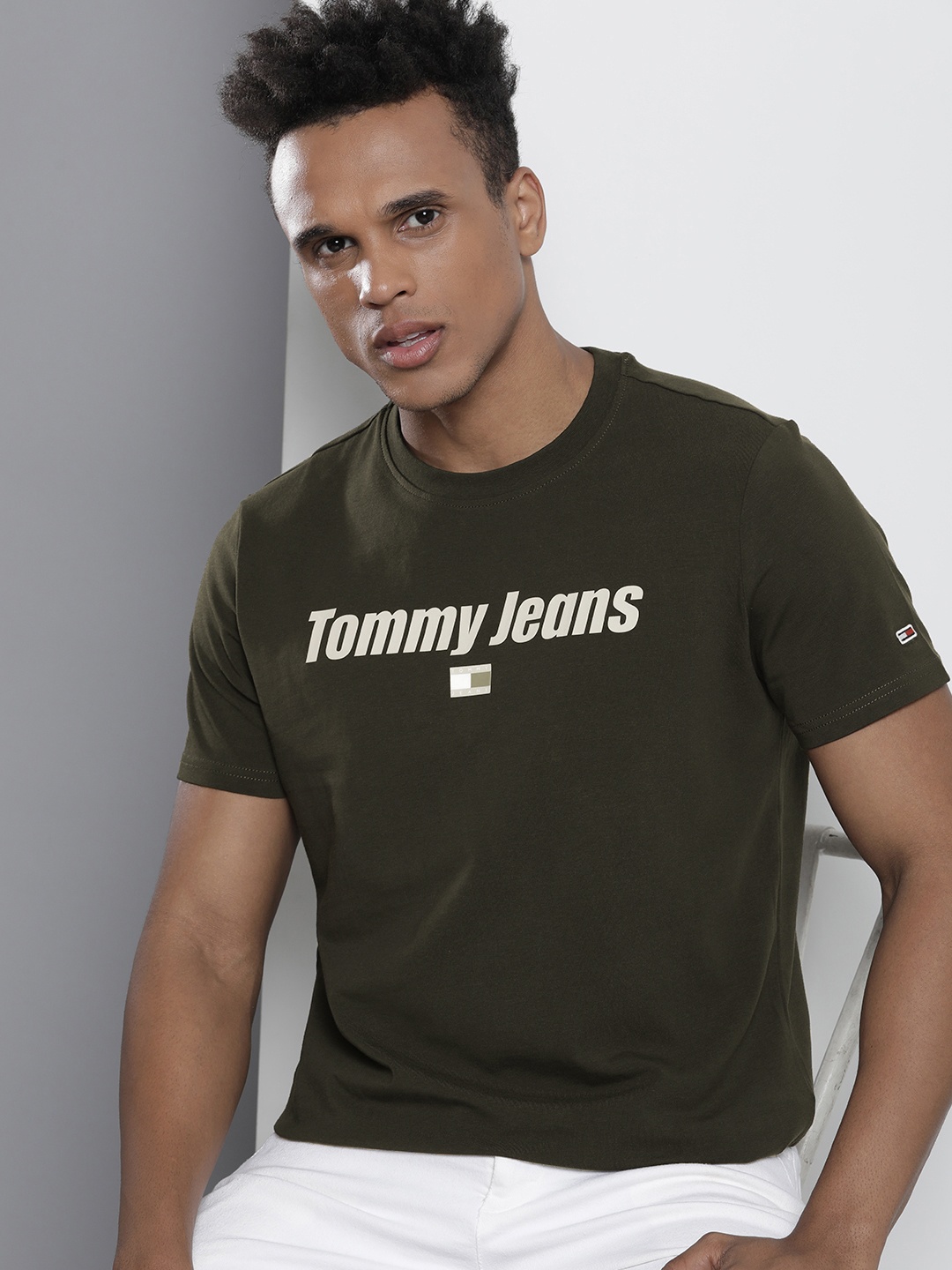 

Tommy Hilfiger Round Neck Slim Fit T-shirt, Olive