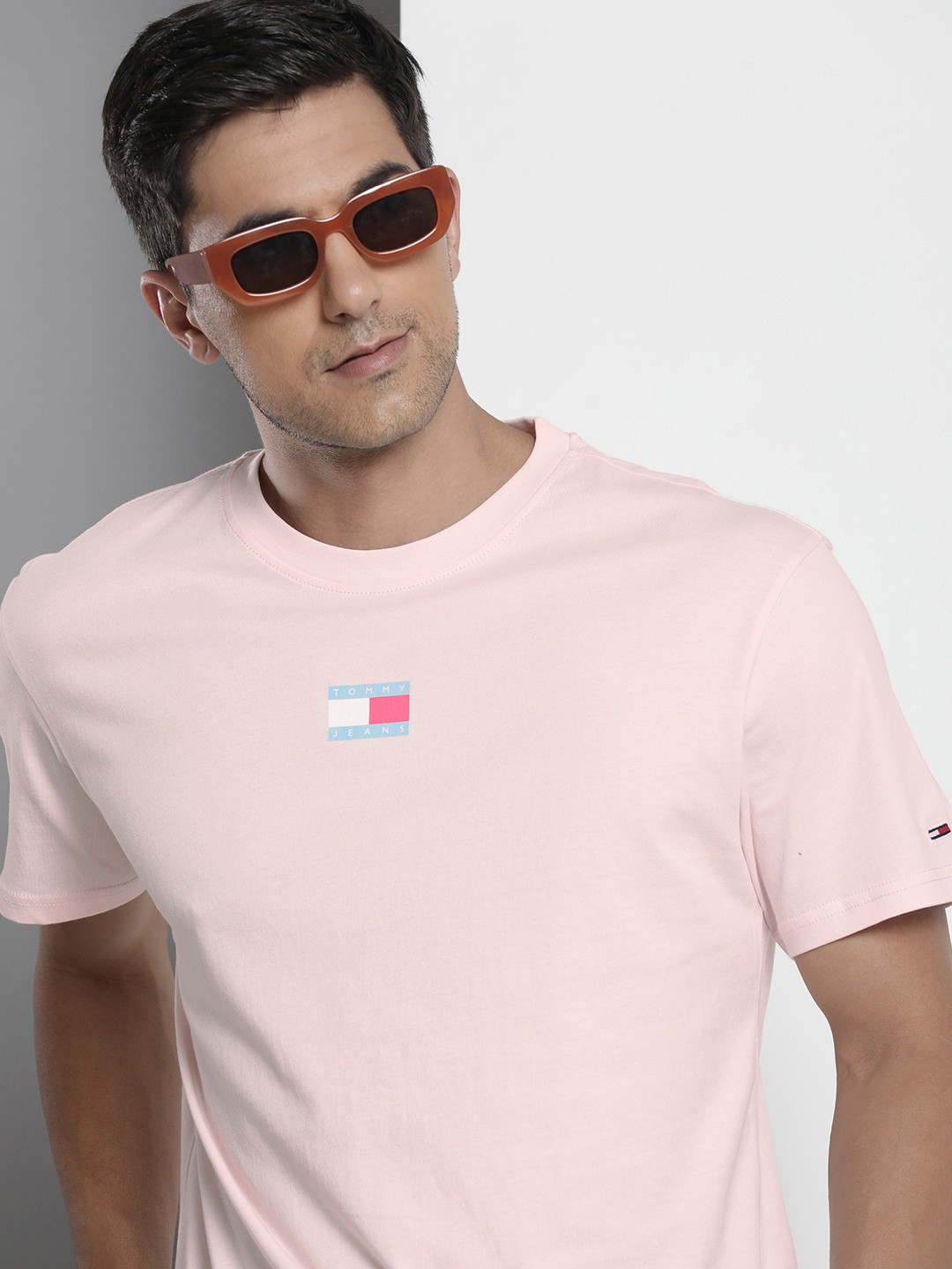 

Tommy Hilfiger Pure Cotton Round Neck Casual T-shirt, Pink
