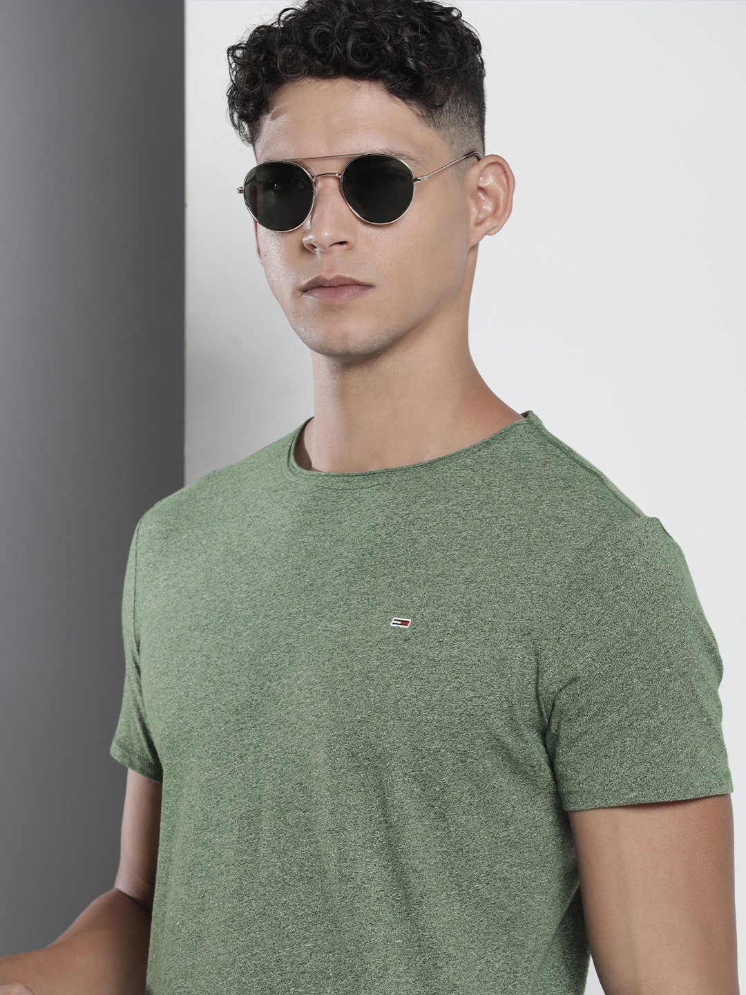 

Tommy Hilfiger Speckled Detail Slim Fit T-shirt, Green