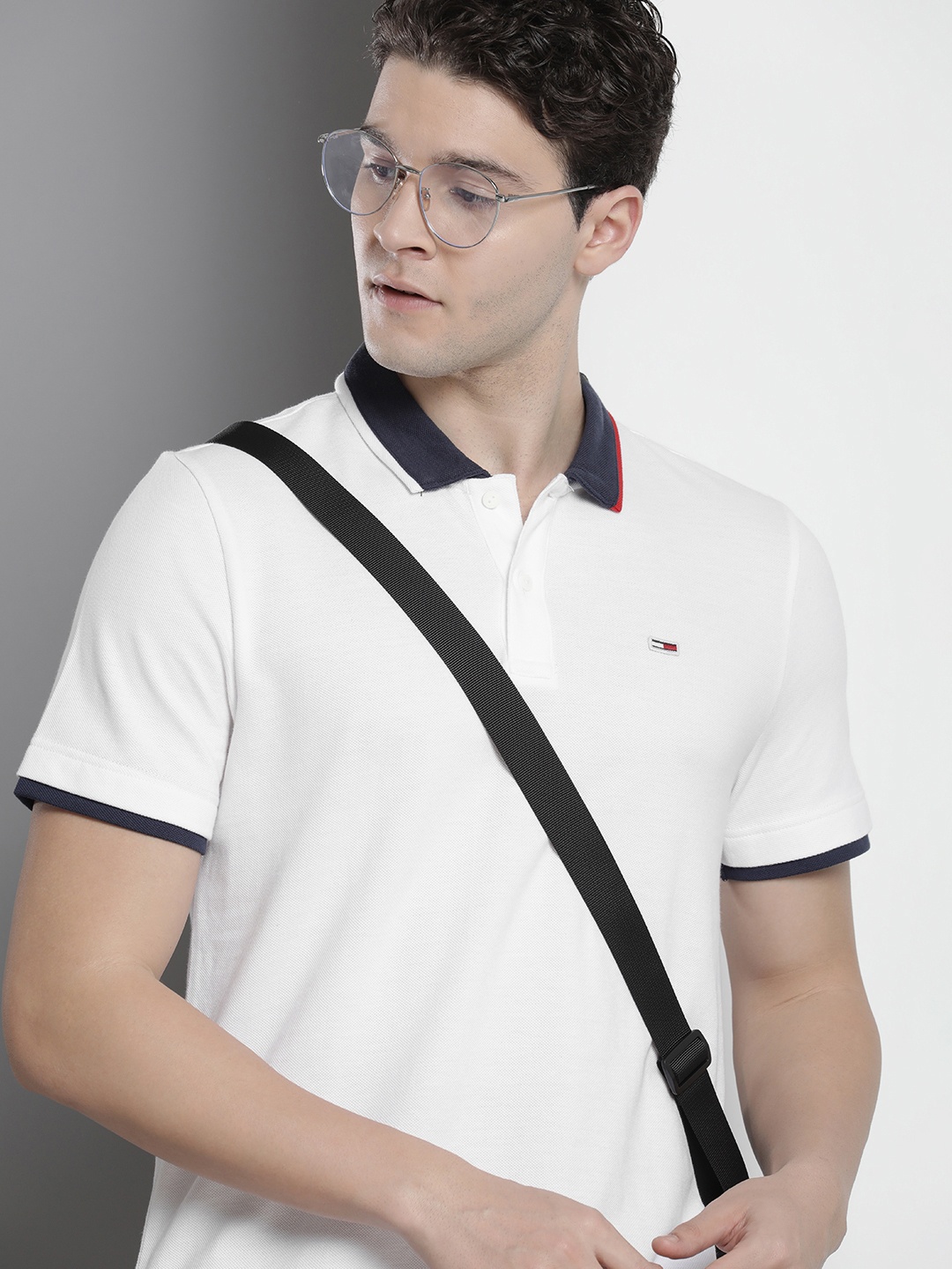 

Tommy Hilfiger Solid Polo Collar Pure Cotton T-shirt, White