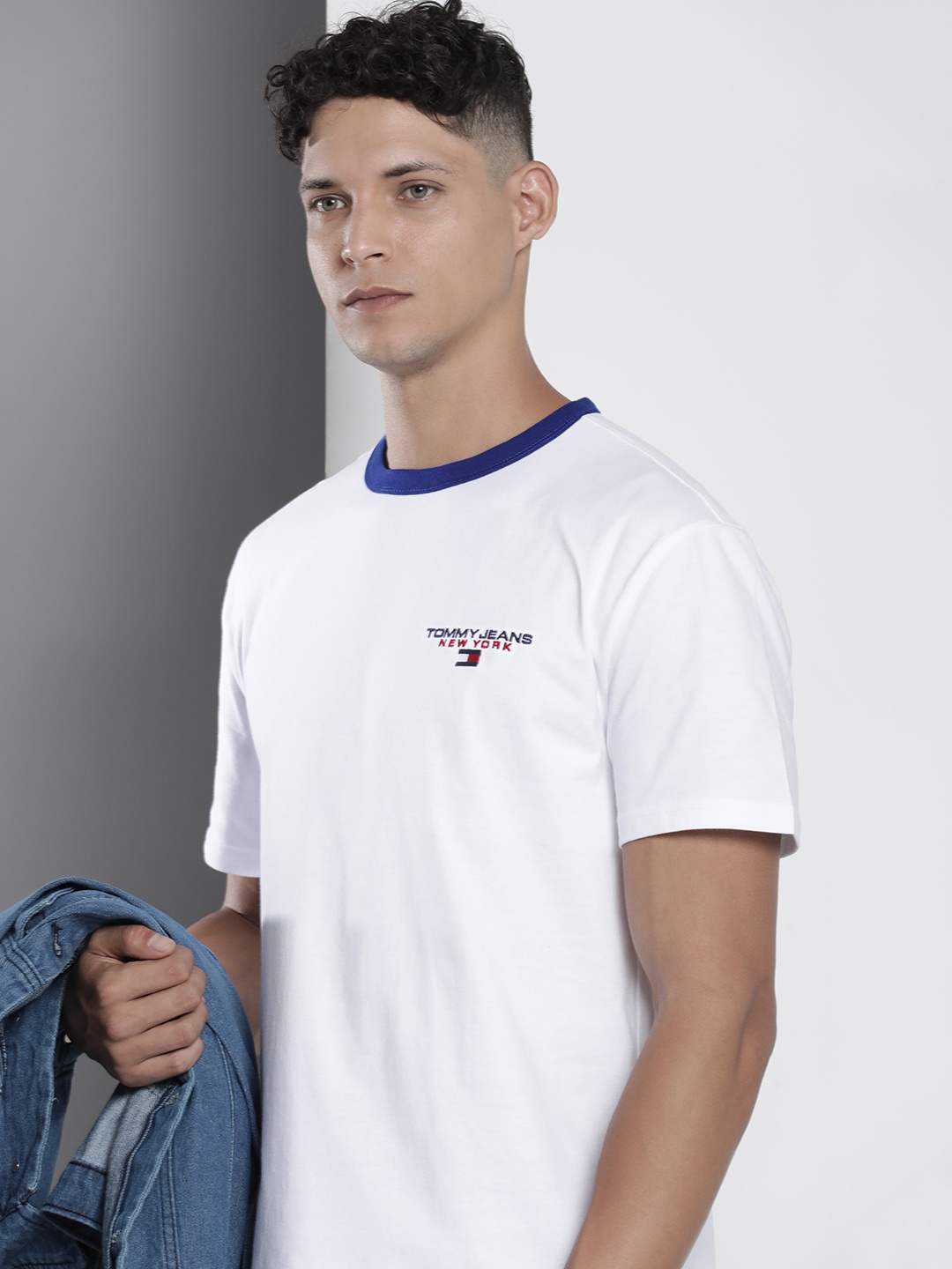 

Tommy Hilfiger Drop-Shoulder Pure Cotton Longline T-shirt, White