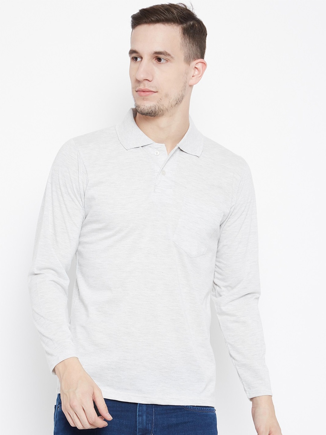 

Camey Polo Collar Cotton T-shirt, Off white