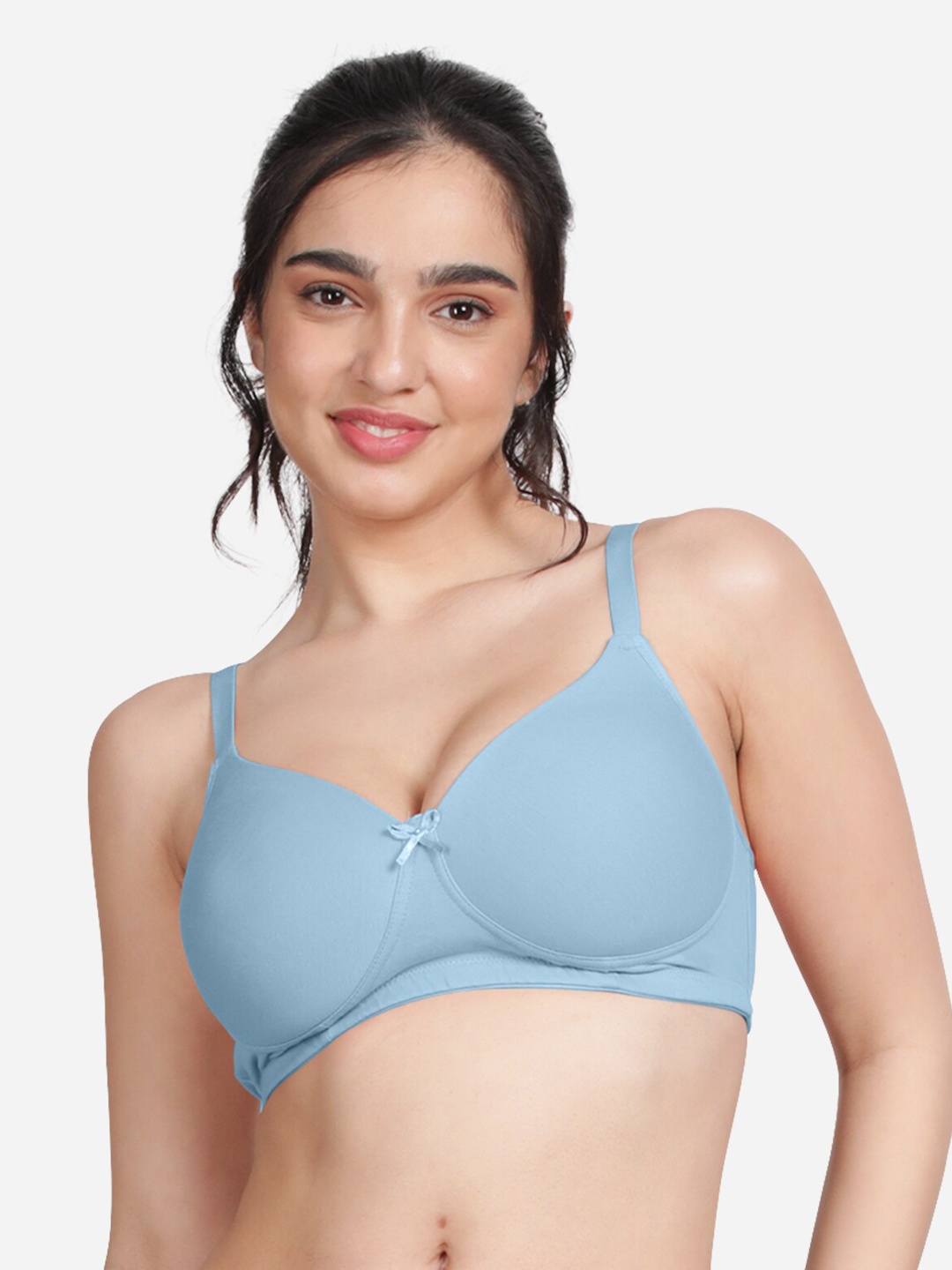 

Susie Medium Coverage Lightly Padded All Day Comfort Non-Wired Everyday Bra, Blue