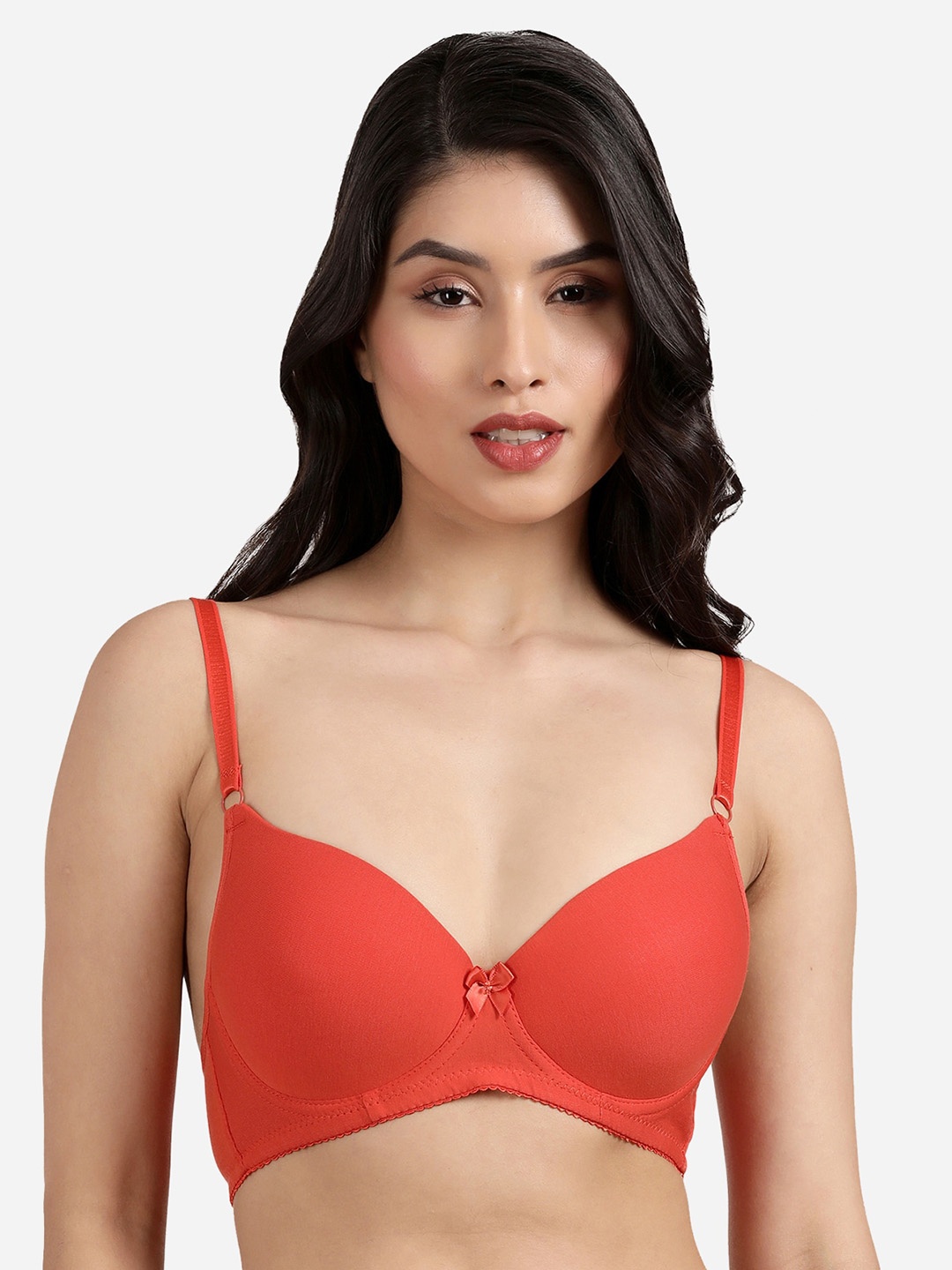

Susie Medium Coverage Lightly Padded All Day Comfort Non-Wired T-shirt Bra, Orange