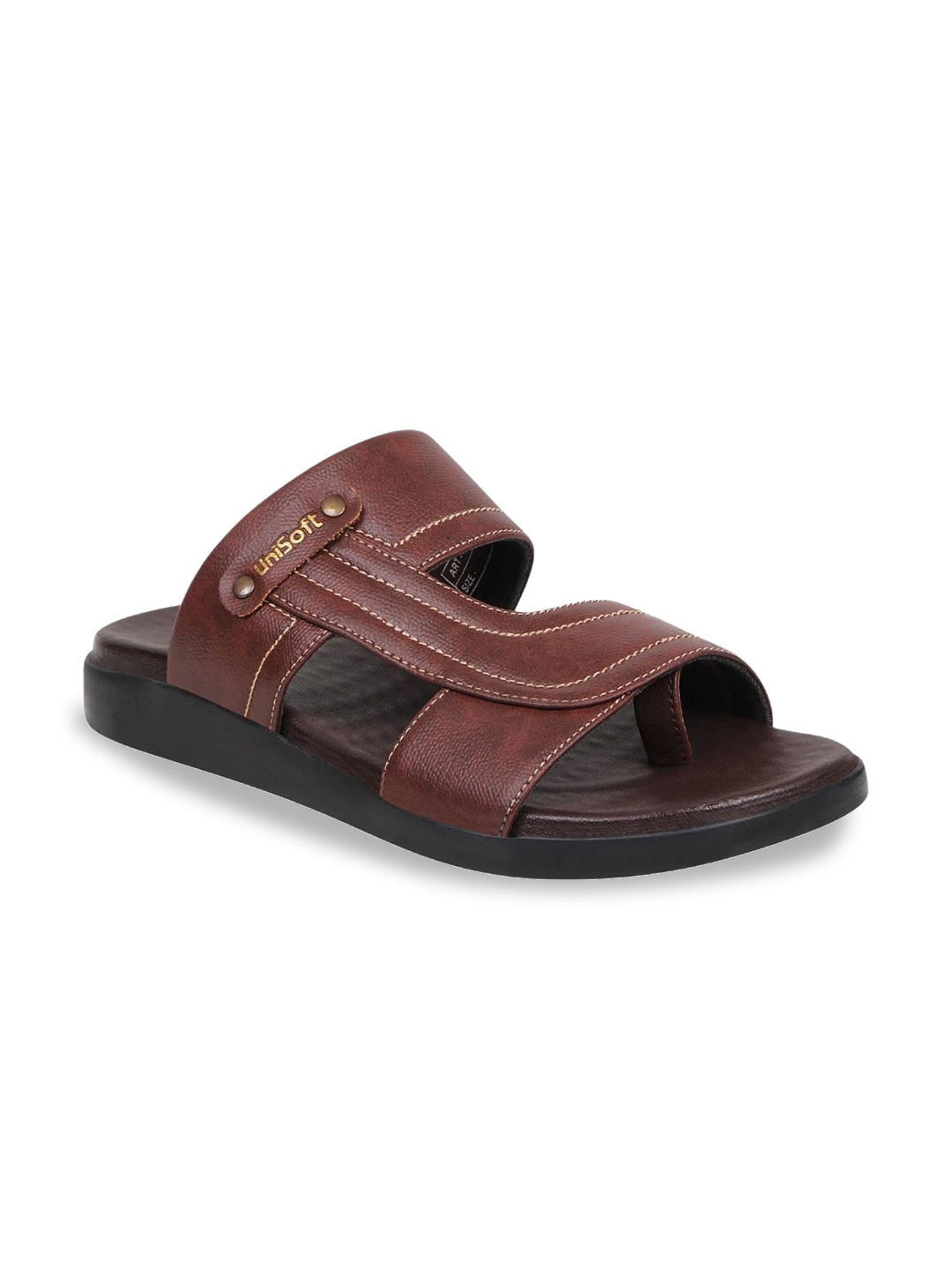 

UNISTAR Men Self Design Open Toe Comfort Sandals, Brown