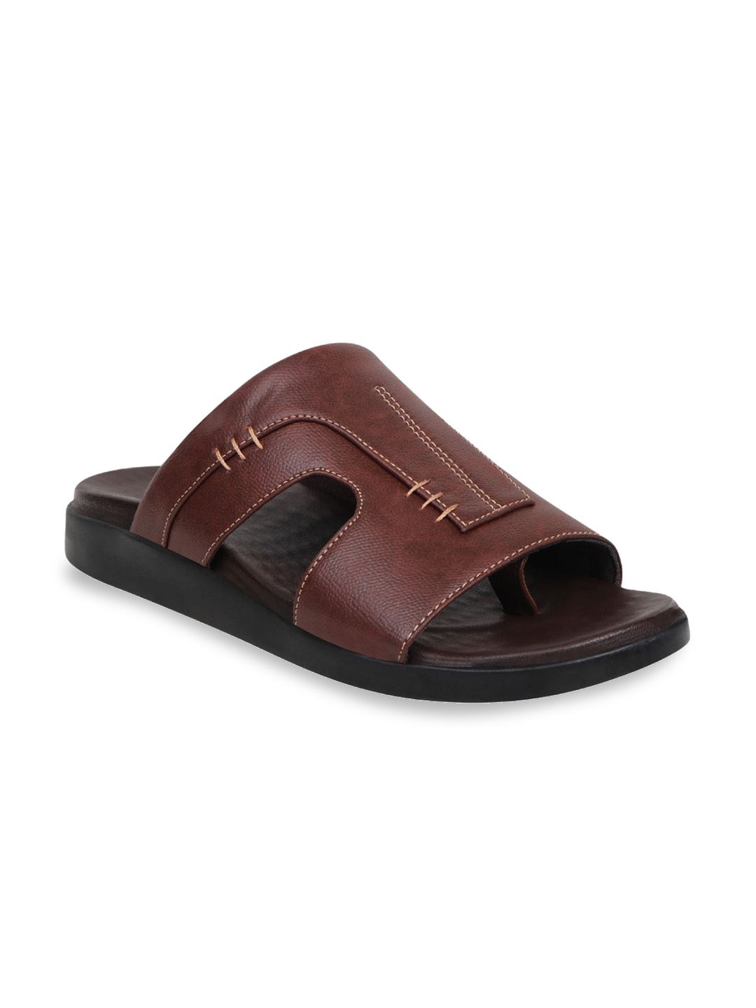 

UNISTAR Men Self Design Open Toe Comfort Sandals, Brown