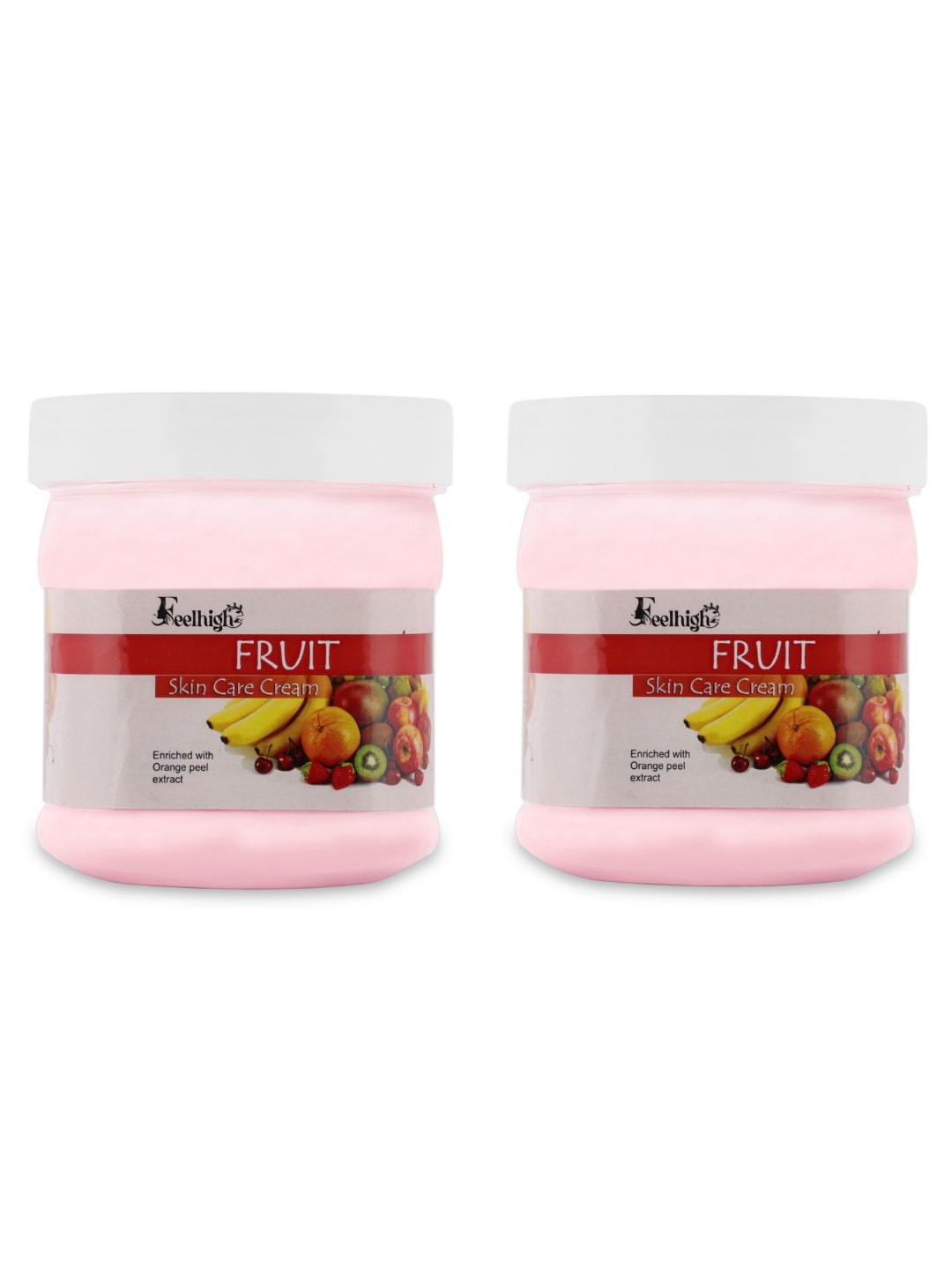 

FEELHIGH Set Of 2 Fruit Skin Care Creams Enriched With Orange Peel - 500ml Each, White