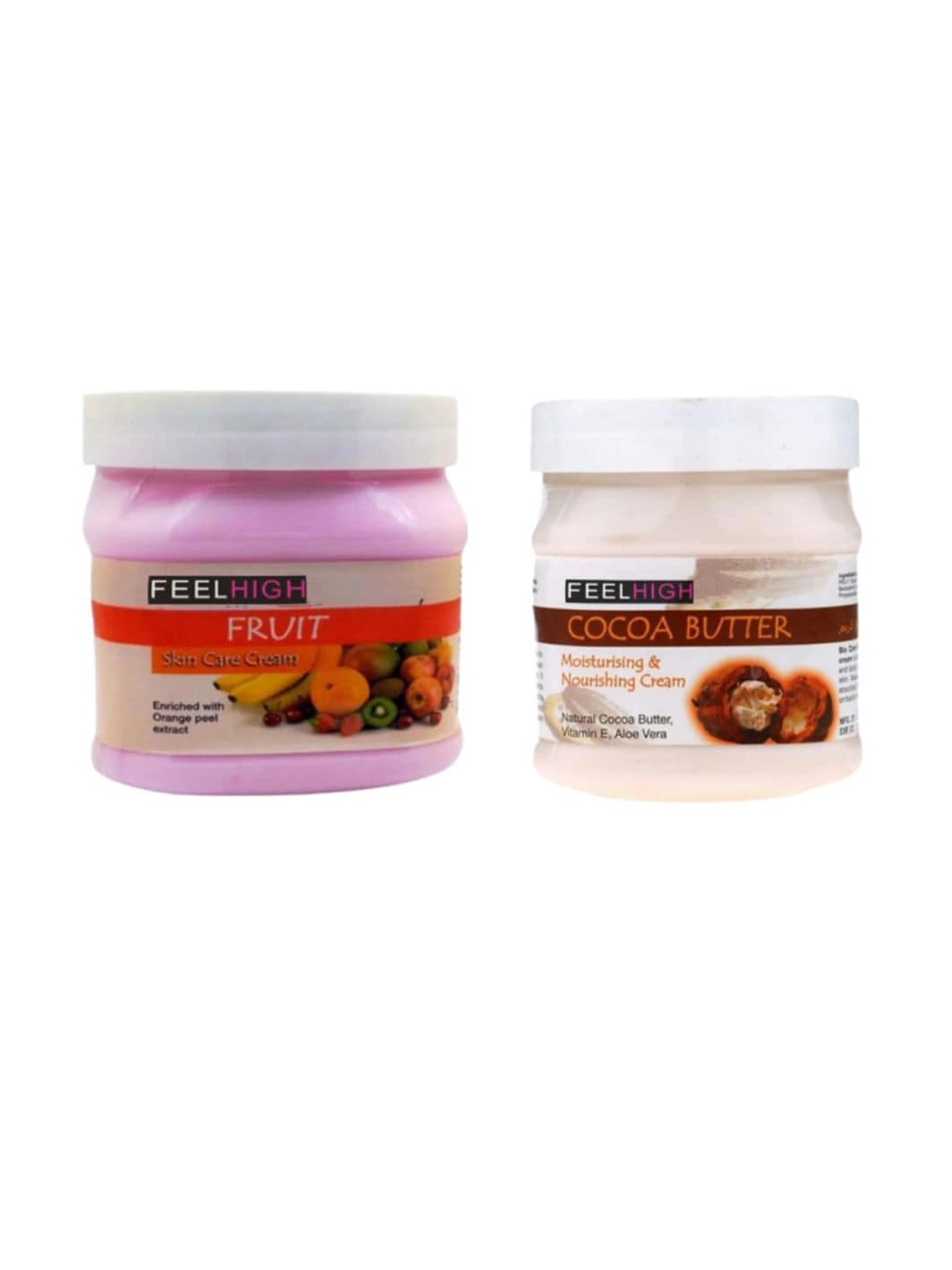 

FEELHIGH Set Of 2 Fruit & Cocoa Butter Face Cream - 500ml Each, White