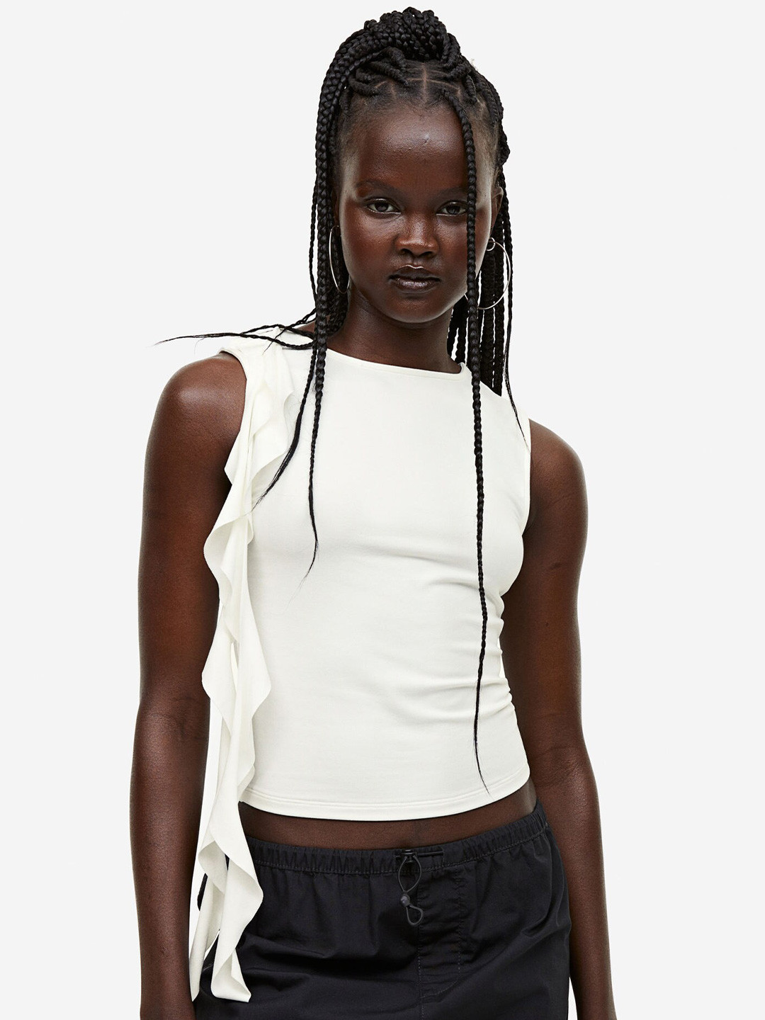 

H&M Strap-Detail Vest Top, White