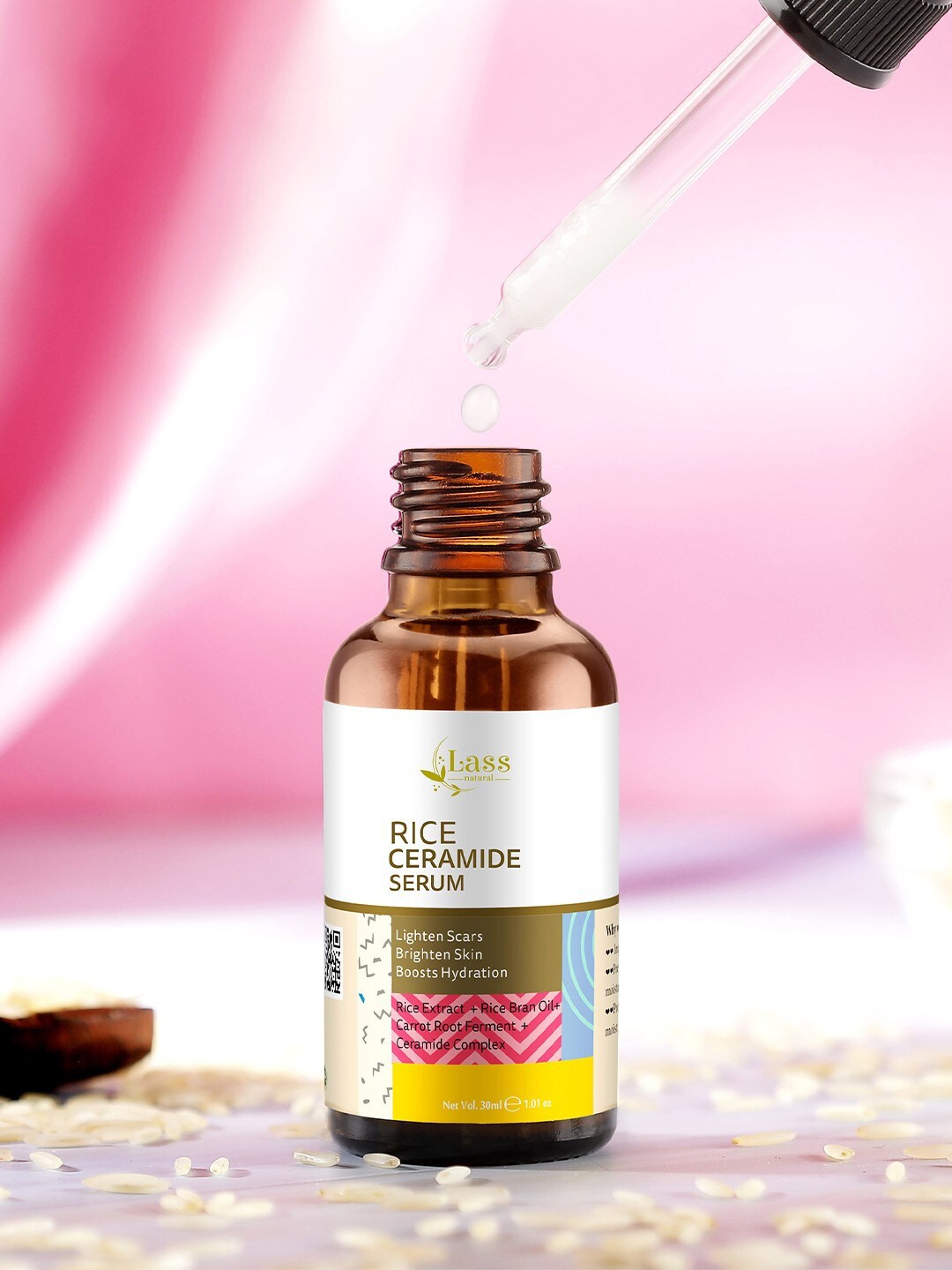 

Lass Naturals Rice Ceramide Face Serum with Niacinamide & Rice Extract - 30 ml, White