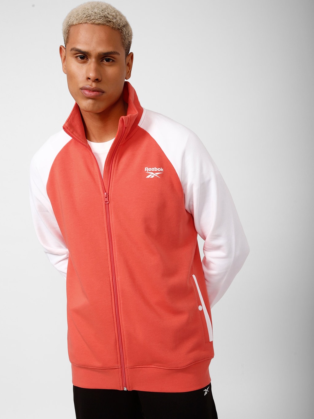 

Reebok Colourblocked Classics WCE Cotton Sporty Jacket, Orange