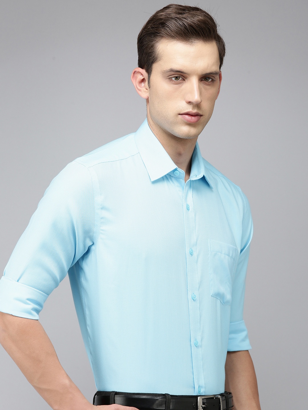 

Park Avenue Men Pure Cotton Formal Shirt, Blue