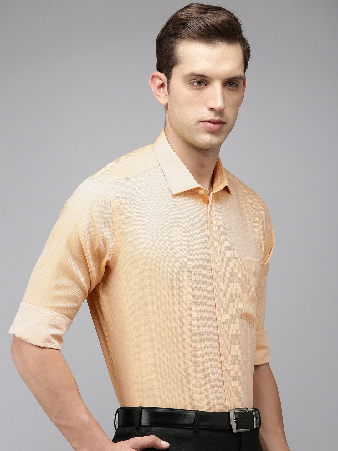 

Park Avenue Men Pure Cotton Formal Shirt, Yellow