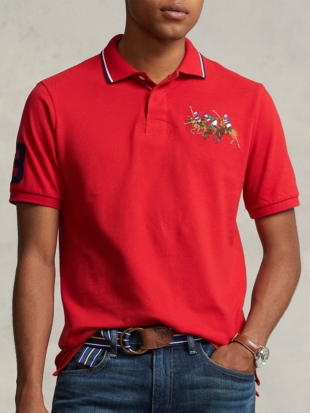 

Polo Ralph Lauren Cotton Slim-Fit T-Shirt, Red