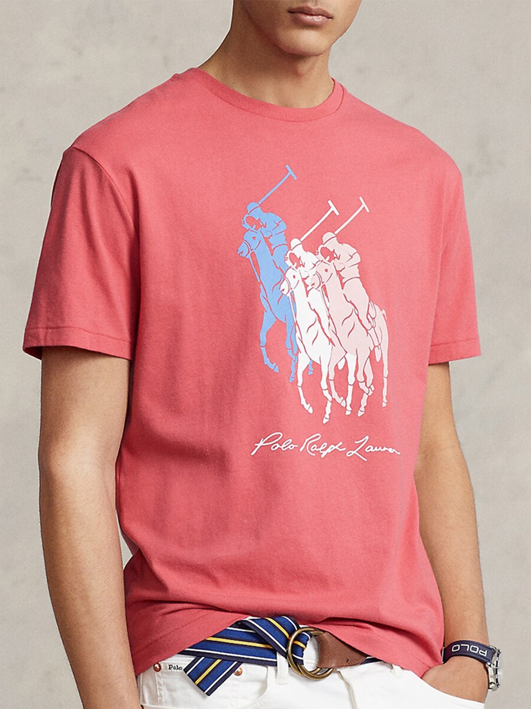 

Polo Ralph Lauren Printed Cotton T-Shirt, Pink