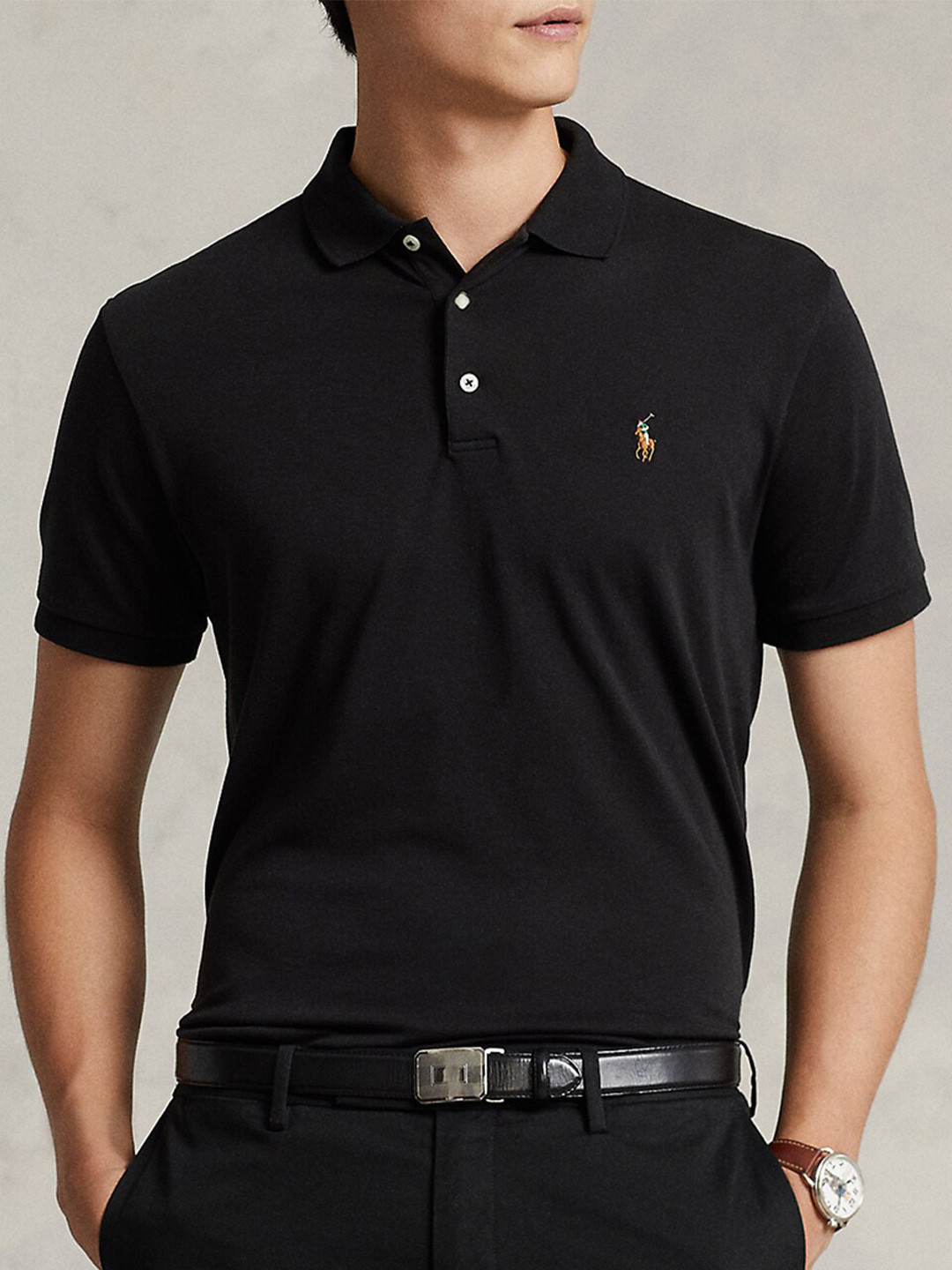 

Polo Ralph Lauren Slim-Fit Polo Collar Cotton T-Shirt, Black