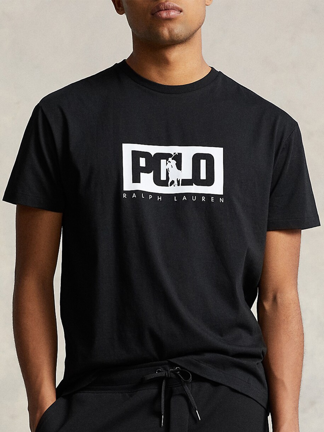 

Polo Ralph Lauren Graphic Printed Cotton T-Shirt, Black
