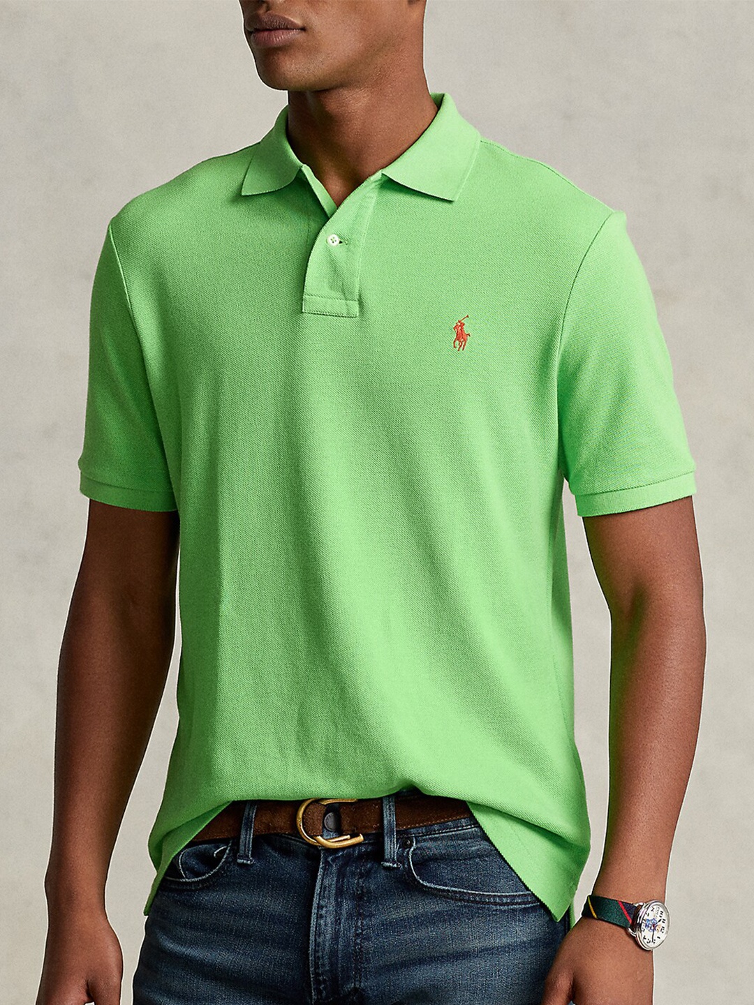 

Polo Ralph Lauren Polo Collar Slim-Fit Cotton T-Shirt, Green