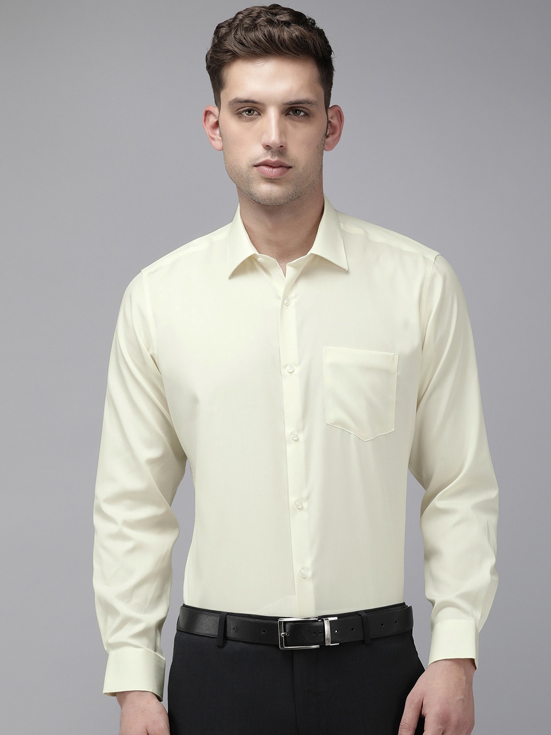 

Van Heusen Custom Pure Cotton Formal Shirt, Yellow
