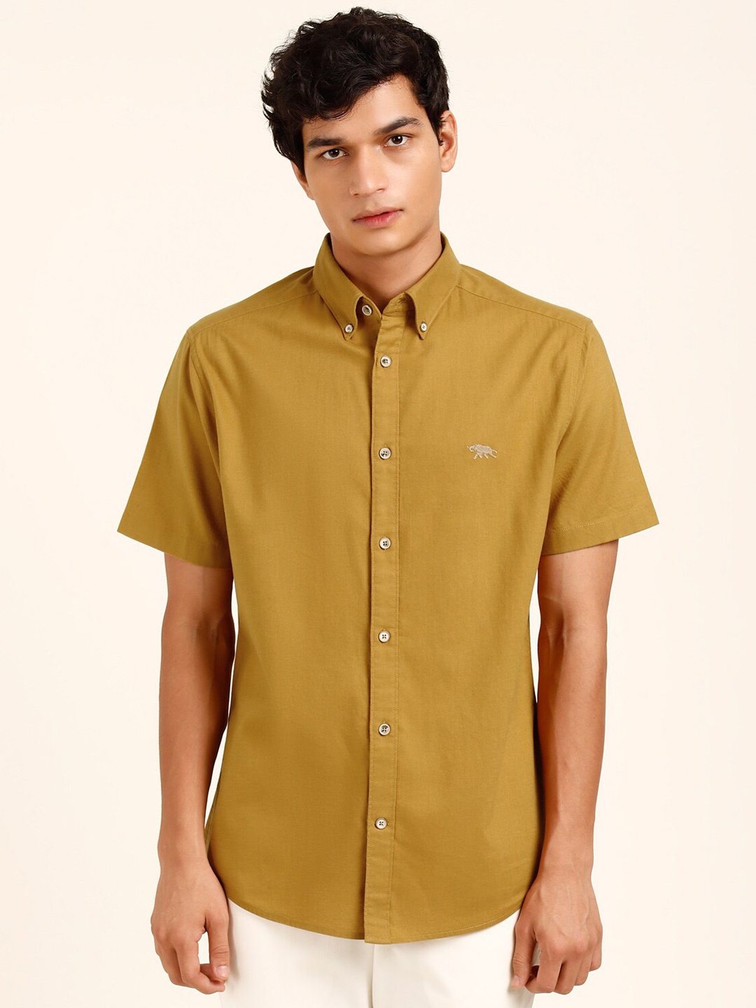 

Andamen Classic Casual Cotton Shirt, Mustard