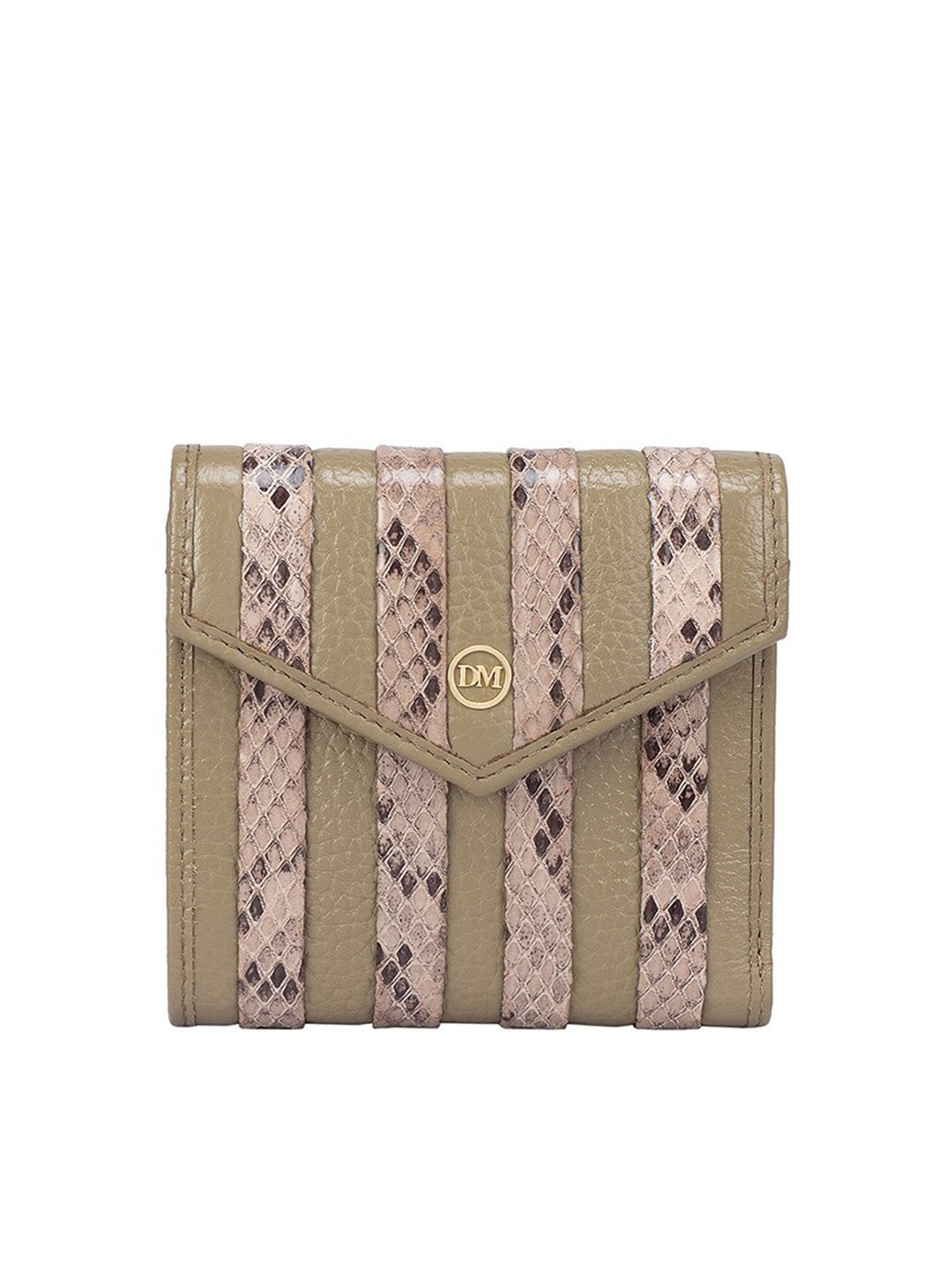 

Da Milano Textured Leather Envelop Wallet, Green