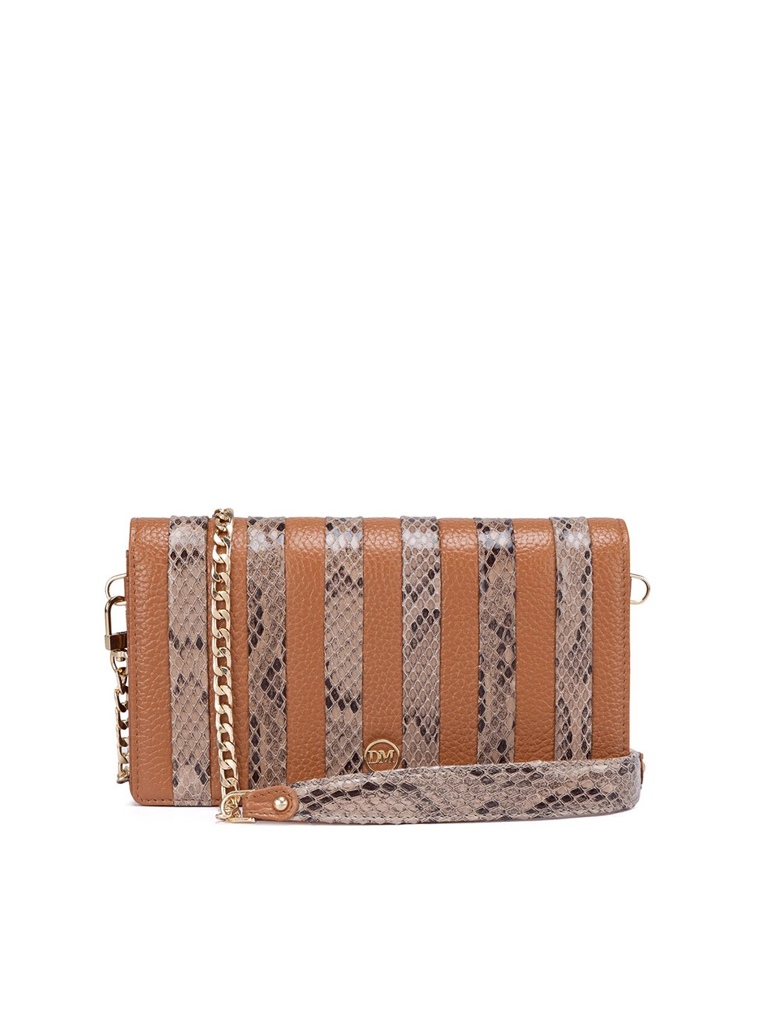 

Da Milano Abstract Printed Leather Two Fold Wallet, Brown
