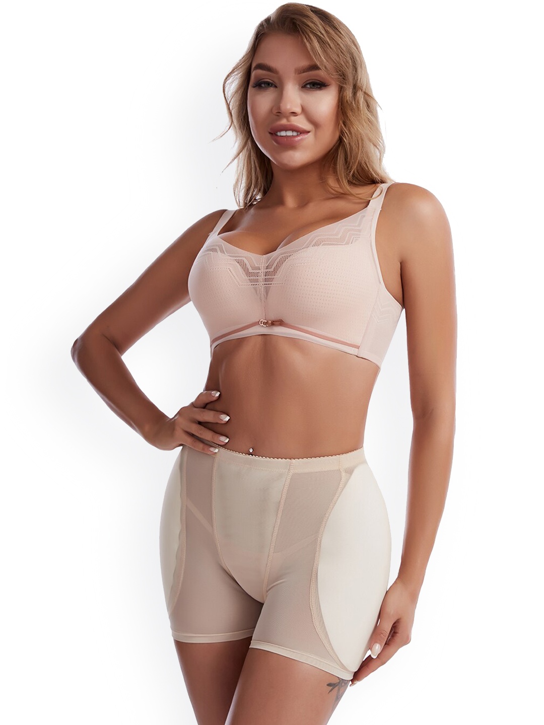 

JC Collection Self-Design Tummy & Thigh Shapewear, Beige