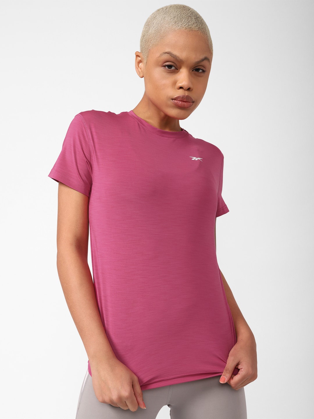 

Reebok Fitness TS AC Athletic T-Shirt, Pink