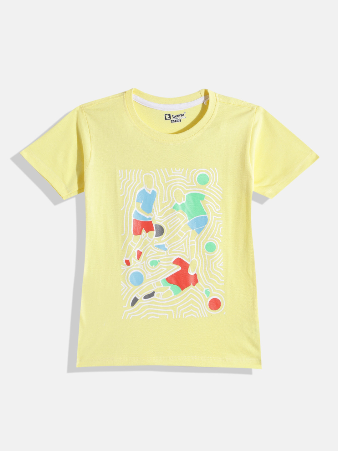 

Eteenz Boys Premium Cotton Graphic Printed T-shirt, Yellow