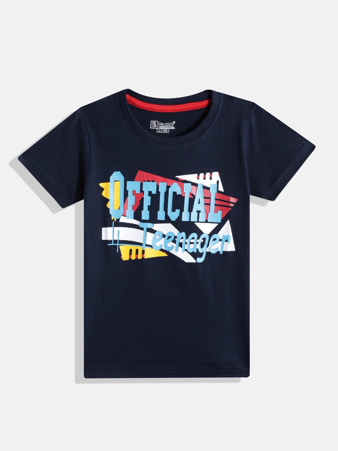 

Eteenz Boys Typography Printed T-shirt, Navy blue