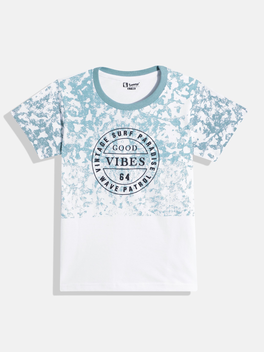 

Eteenz Boys Typography Printed T-shirt, White