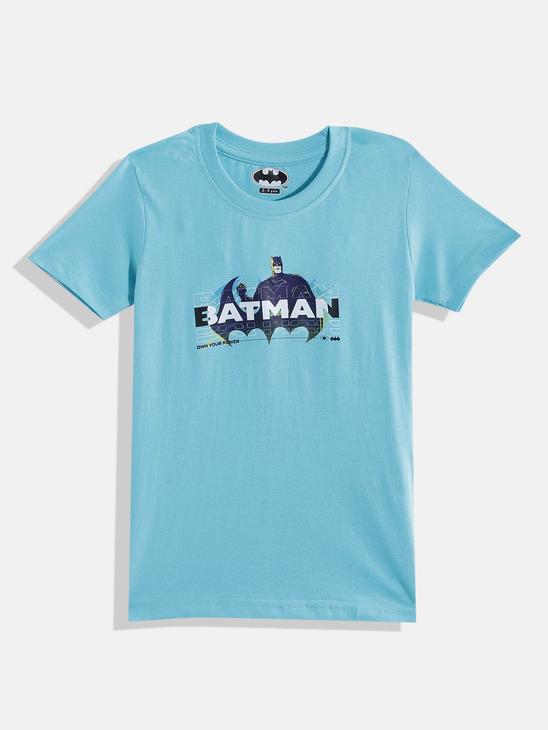 

Eteenz Boys Batman Printed Premium Cotton T-shirt, Turquoise blue