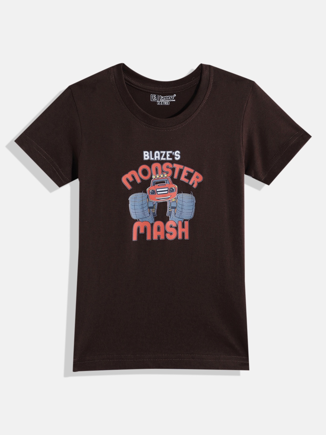 

Eteenz Boys Typography & Graphic Printed Premium Cotton T-shirt, Brown