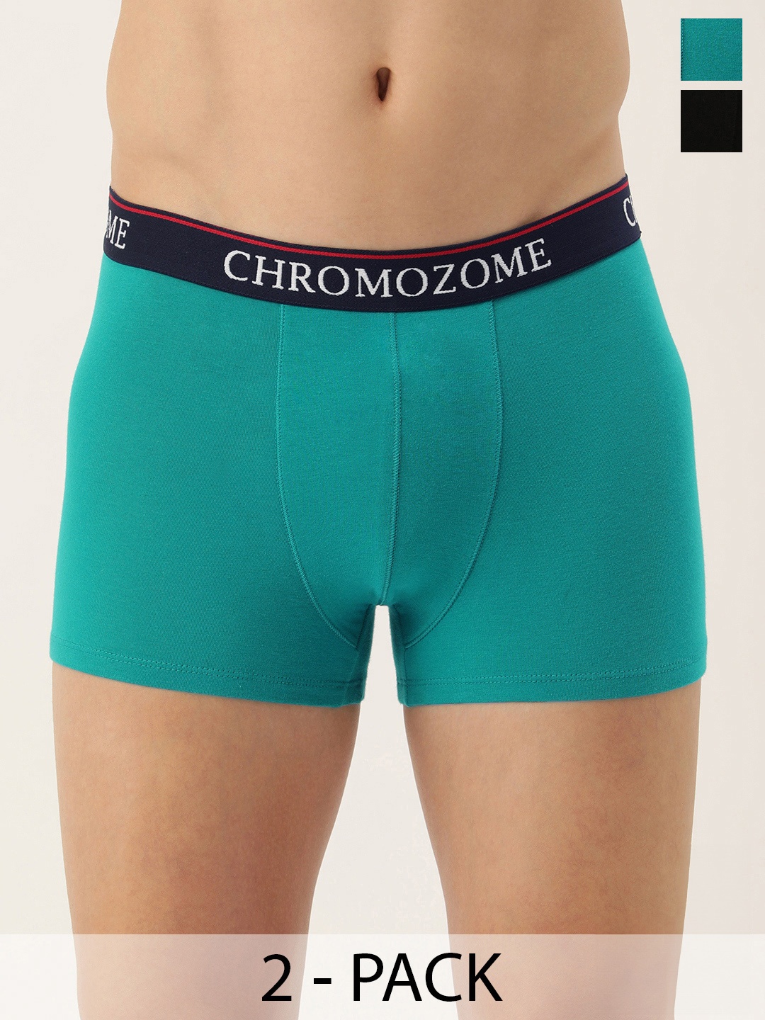 

Chromozome Men Pack of 2 Premium Cotton Stretch Trunks 8902733650205-Multi 1, Blue