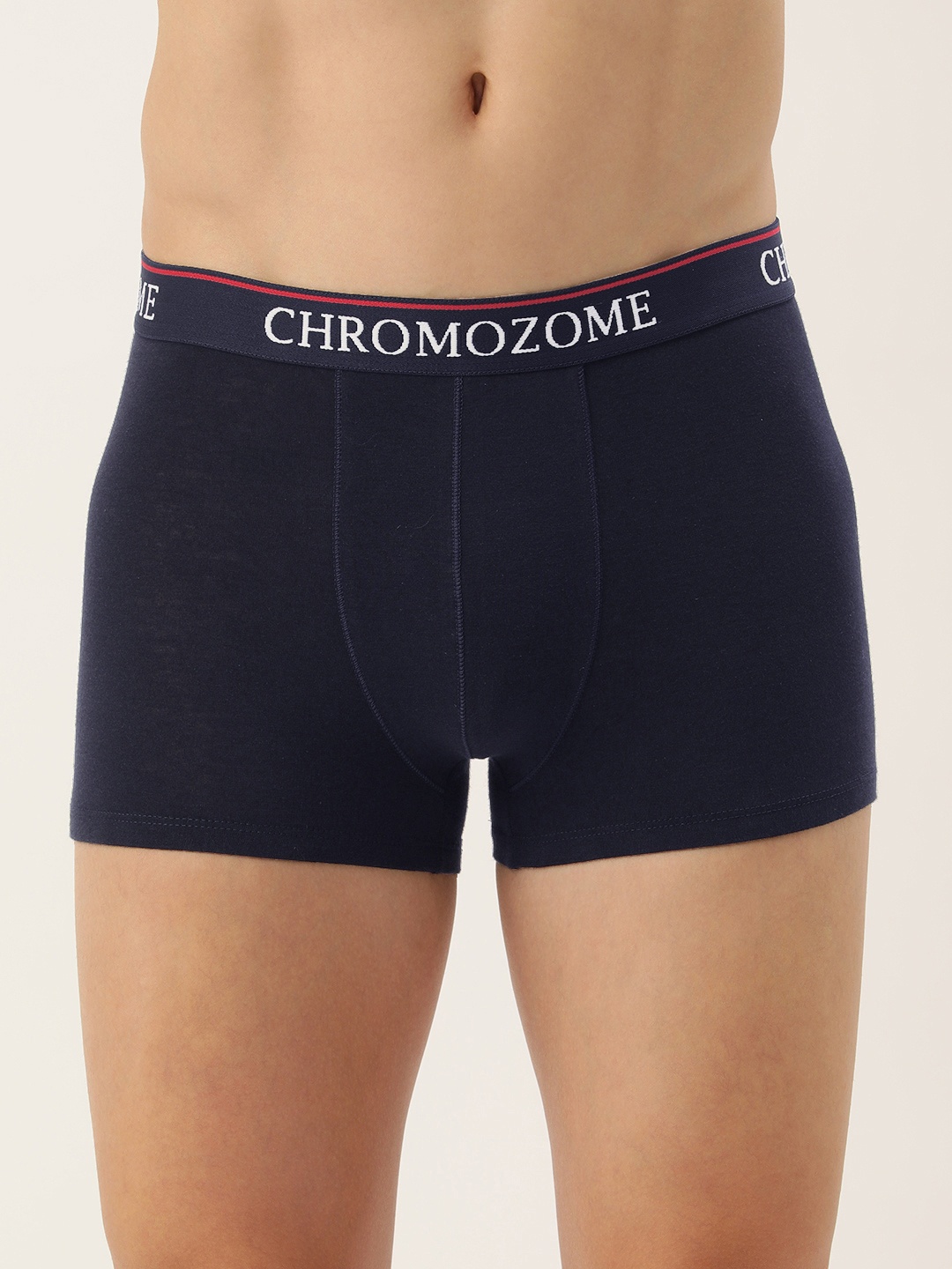 

Chromozome Men Solid Short Outer Elastic Mid-Rise Trunk 8902733650120, Navy blue