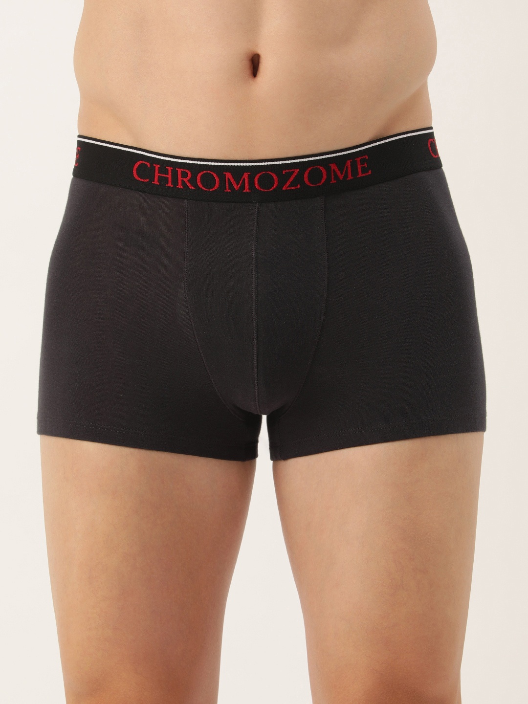 

Chromozome Men Solid Short Outer Elastic Mid-Rise Trunk 8902733650083, Grey