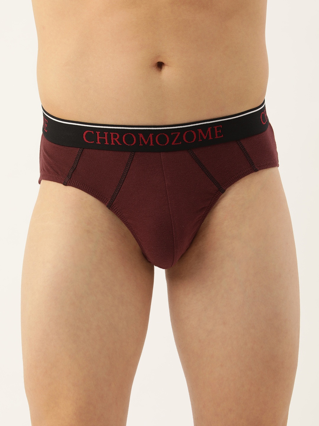 

Chromozome Men Pure Cotton Briefs 8902733648103-Wine, Maroon