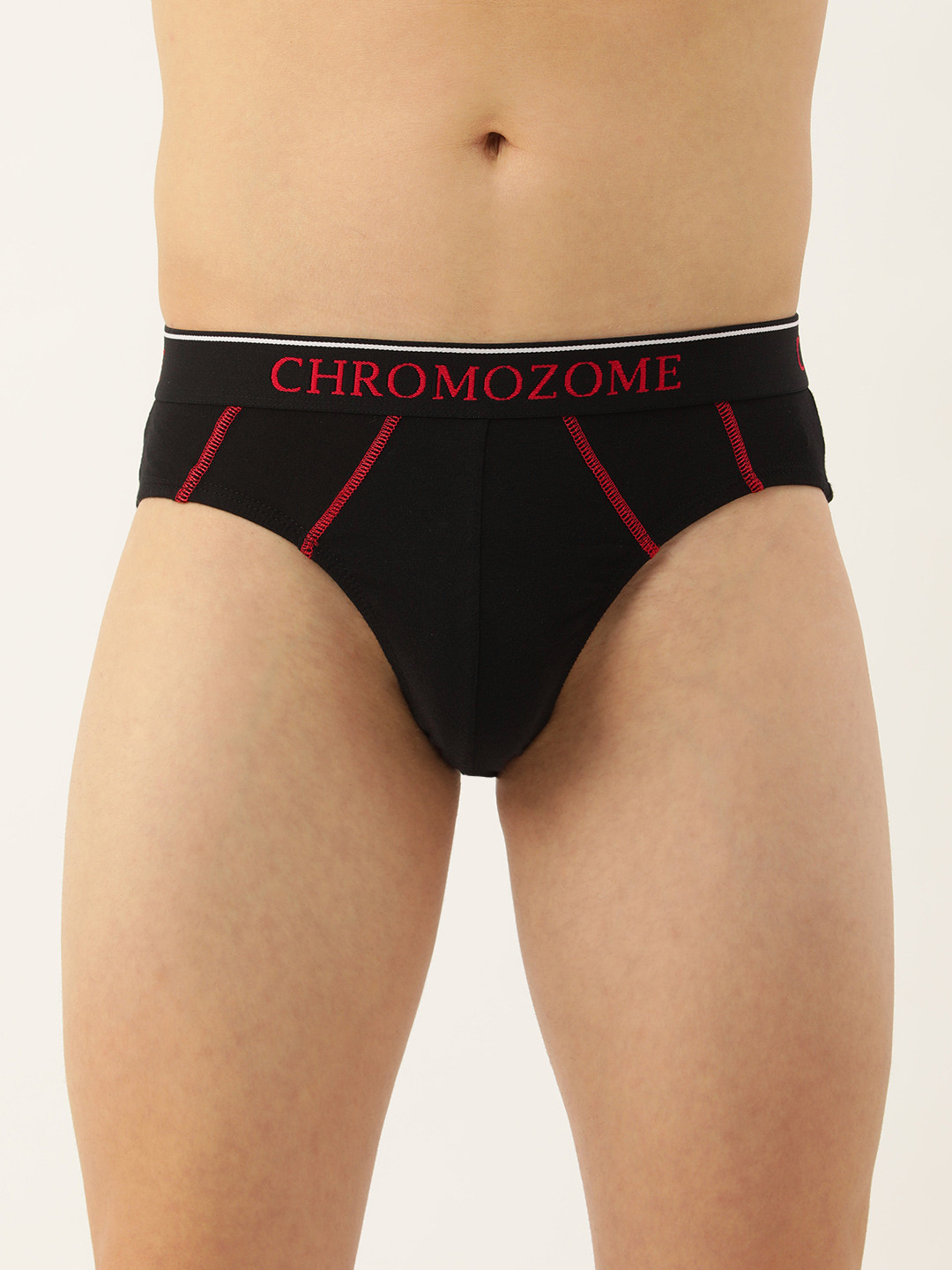 

Chromozome Men Pure Cotton Briefs 8902733647984-Black