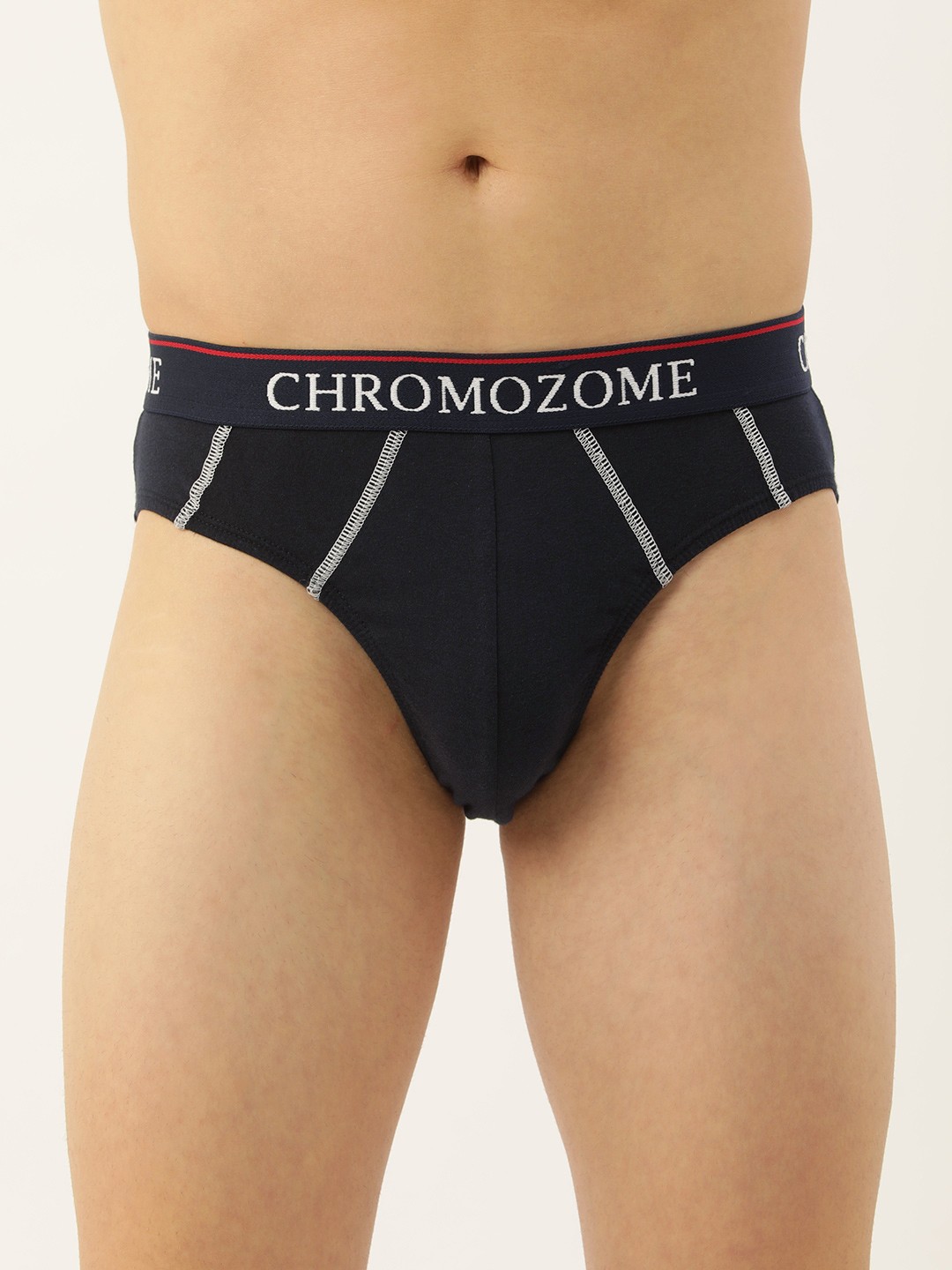 

Chromozome Men Pure Cotton Briefs 8902733648066-Blue, Navy blue